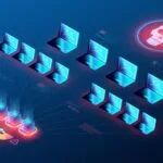DDoS attack flooding a server with traffic