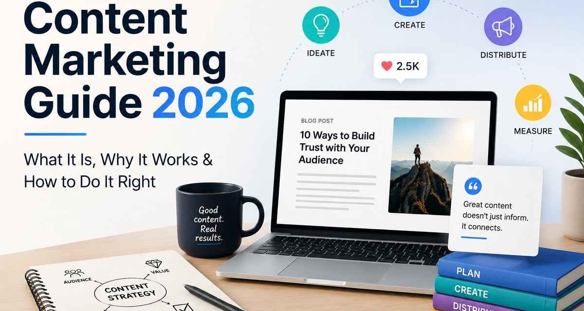 Content marketing guide 2026 covering what it is, why it works and how to do it right