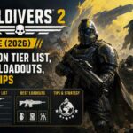 Helldivers 2 Guide (2026): Weapon Tier List, Best Loadouts, and Tips Helldivers 2 Guide 2026 featuring weapon tier list, best loadouts, and tips with a Helldiver soldier in black and yellow armor on a battle-torn planet