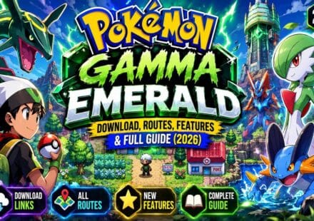 Pokemon Gamma Emerald Download Routes Features and Full Guide 2026 featuring Rayquaza Gardevoir and trainer