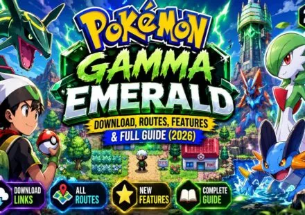 Pokemon Gamma Emerald Download Routes Features and Full Guide 2026 featuring Rayquaza Gardevoir and trainer