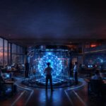 AI Implementation Is the New Gold Rush: Why Anthropic, Microsoft, and OpenAI All Want to Deploy Your AI for You Engineers installing a glowing AI neural network core in a corporate office at dusk, representing enterprise AI implementation by companies like Anthropic and Microsoft