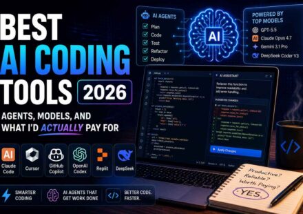 Best AI coding tools 2026 featured image showing Claude Code, Cursor, GitHub Copilot, OpenAI Codex, Replit and DeepSeek with top AI models GPT-5.5, Claude Opus 4.7, Gemini 3.1 Pro and DeepSeek Coder V3