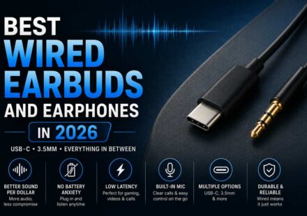 Best wired earbuds and earphones 2026, USB-C and 3.5mm connector options with better sound per dollar, low latency, and built-in mic