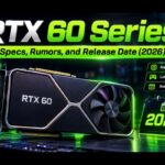 RTX 60 Series: Specs, Rumors, and Release Date (2026) RTX 60 Series Specs, Rumors, and Release Date 2026 featured image showing an Nvidia RTX 60 graphics card with icons for next-gen specs, latest rumors, and release date, alongside a 2026 calendar