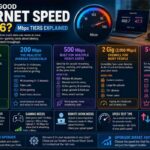 What's a good internet speed in 2026? Mbps tiers explained from 10 to 5 gig, matched to streaming, gaming, remote work, and household size