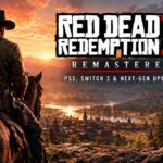 RDR2 Remastered: PS5, Switch 2 & Next-Gen Update Arthur Morgan on horseback overlooking a sunset valley with a distant town, next to text reading 'Red Dead Redemption II Remastered: PS5, Switch 2 & Next-Gen Update