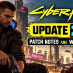 Cyberpunk 2077 Update 2.5 patch notes and what’s new featuring V holding a pistol in Night City