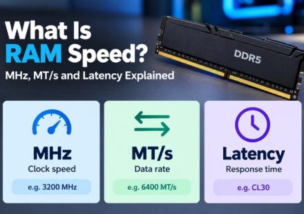 What is RAM speed: a DDR5 RAM stick with MHz, MT/s and latency explained